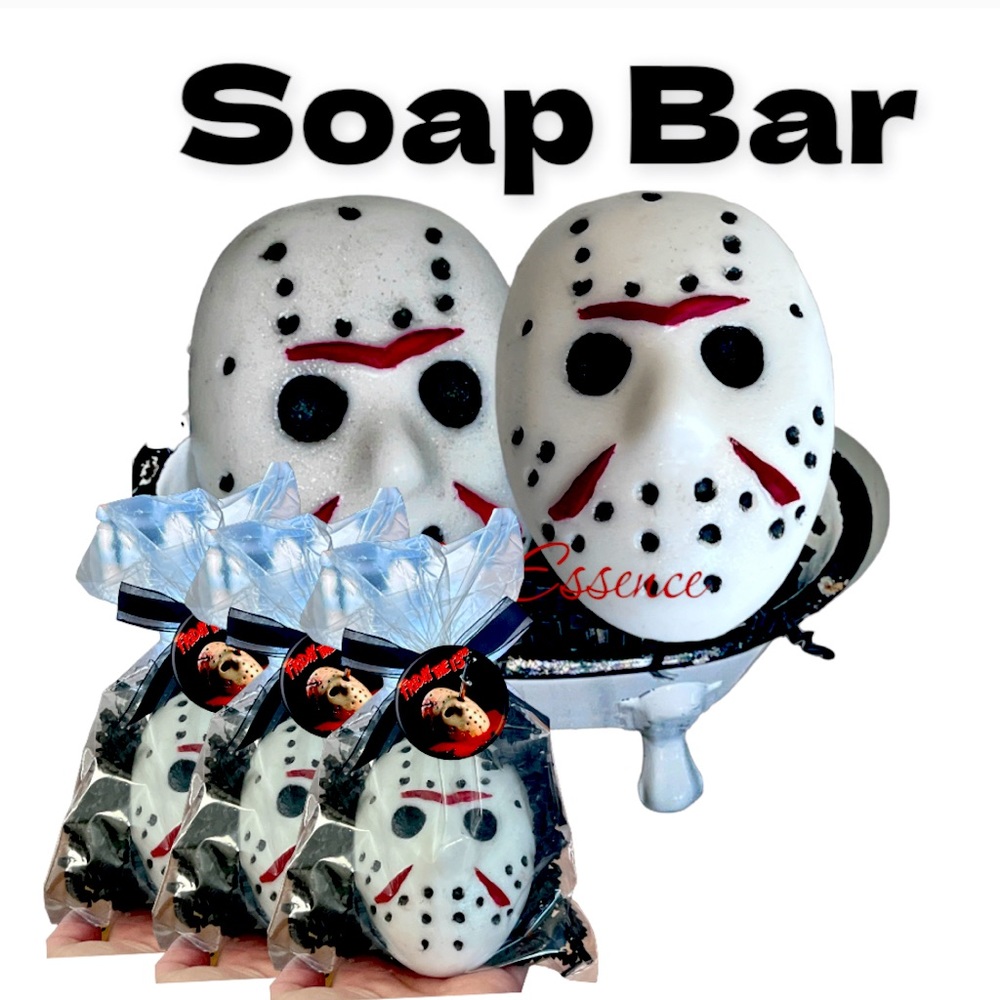 Happy Friday the 13th Jason Voorhees Soap Bar, Full Size Bar, Halloween Favors